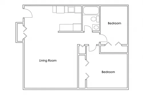 Floor plan 2 Bedroom C