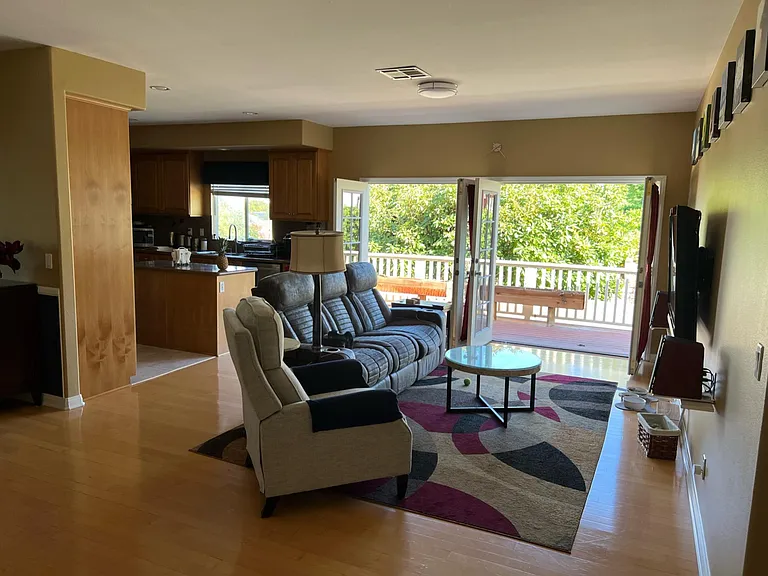 Family room opens to back deck