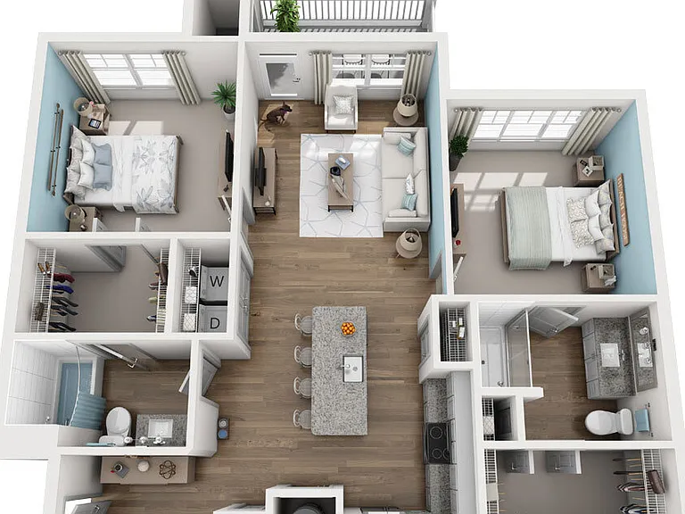 Element Barclay - 2B - 2 Beds - 2 Baths - 1159 Sq. ft.