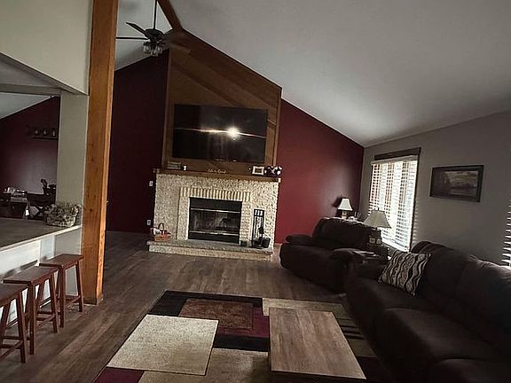 Gas or wood fireplace