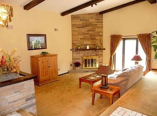 Beamed Vaulted Ceilings in Great Room