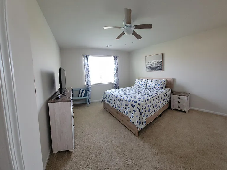 First floor master bedroom with large walk-in closet off connected master bathroom