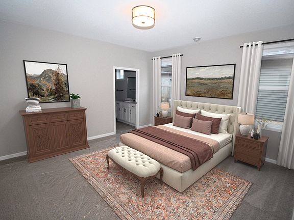 Primary bedroom virtually stage