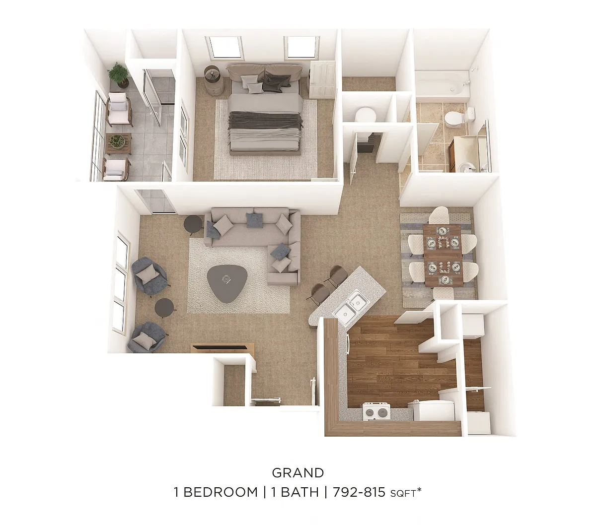Floor plan One Bedroom