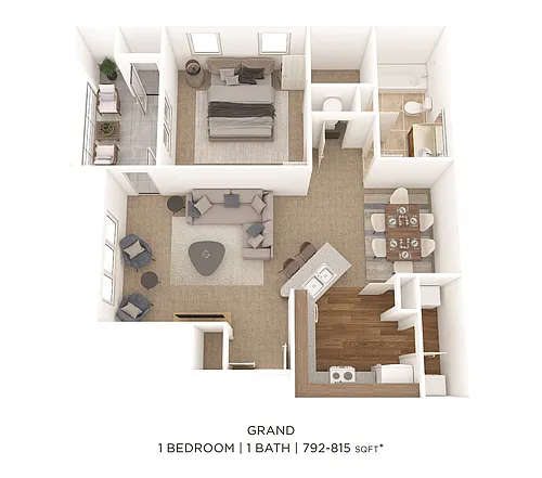 Floor plan One Bedroom