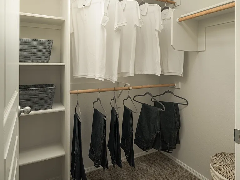 Large walk-in closets at Trevi Apartment Homes