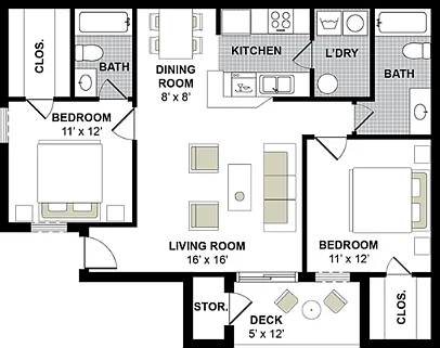 Hampton 2 Bed, 2 Bath Hampton 2 Bed, 2 Bath