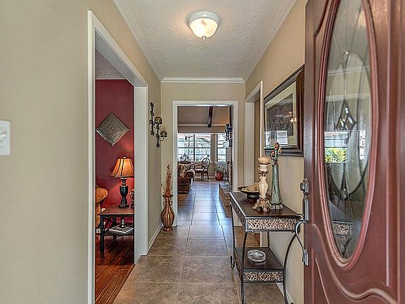 Open entry with new door and ceramic tile.