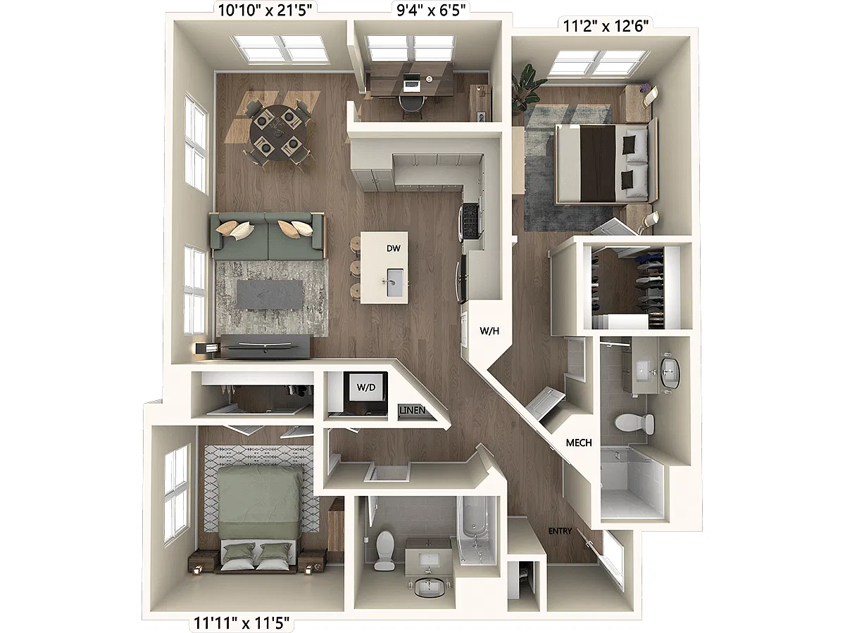 Floor plan B3m2-D-Signature