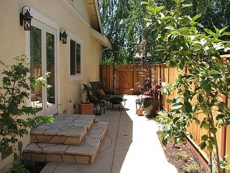provate ans serene sitting area in side yard!