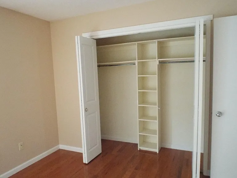 Large double closet in the bedroom.