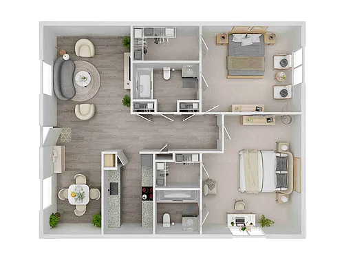 Floor plan 2X2-E