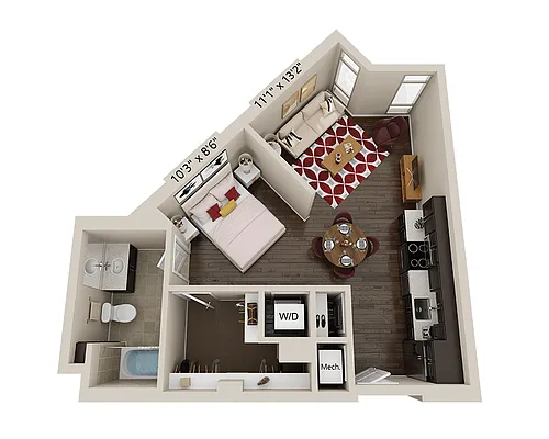 Floor plan Studio E1H