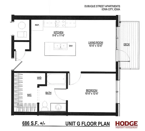 Floor plan One bedroom