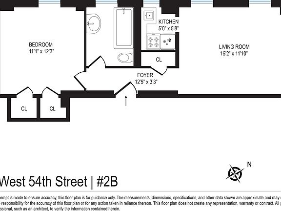 2nd image of 205 W 54th St APT 2B