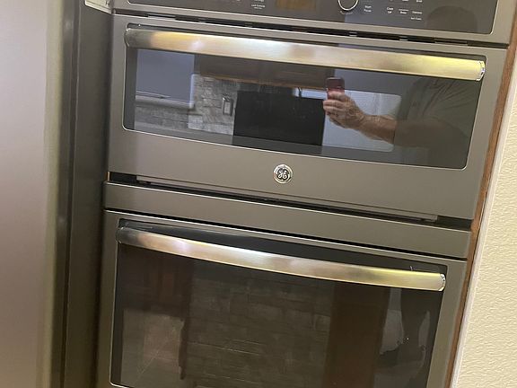 Microwave (top) & Oven (Bottom)
(GE Profile Gray Stainless)