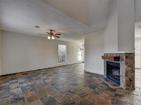 View of Fireplace from Front Door