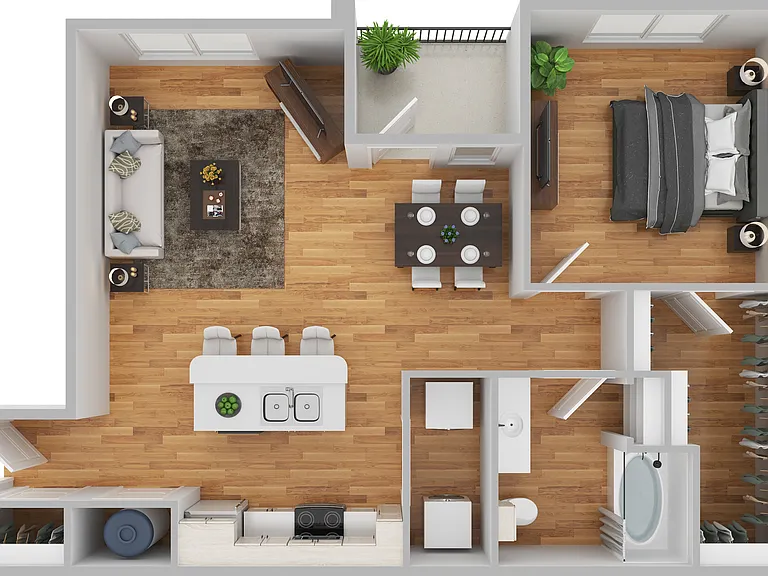 1 Bedroom | 1 Bath | 824 SF 1 Bedroom | 1 Bath | 824 SF