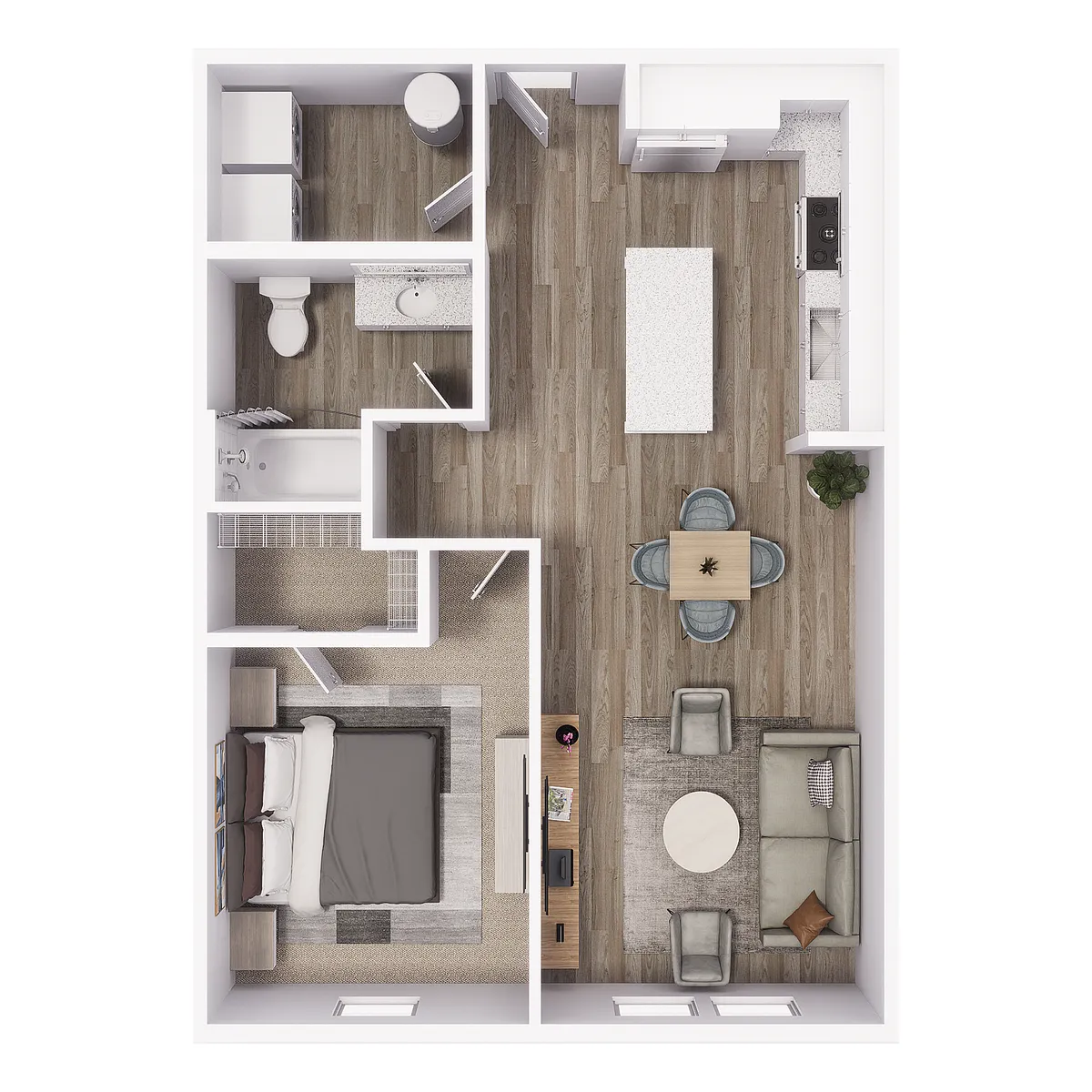 Floor plan 1x1 -756 sqft