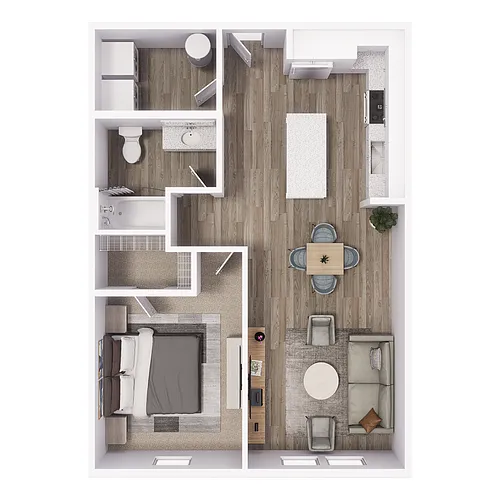 Floor plan 1x1 -756 sqft