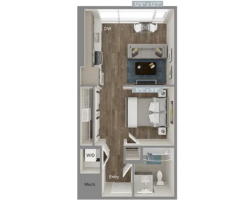 Floor plan SM05-499sf-U