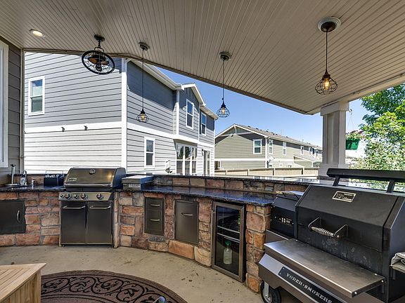 Custom outdoor kitchen.