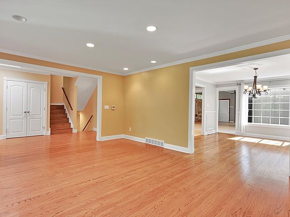 Living room open to dining room