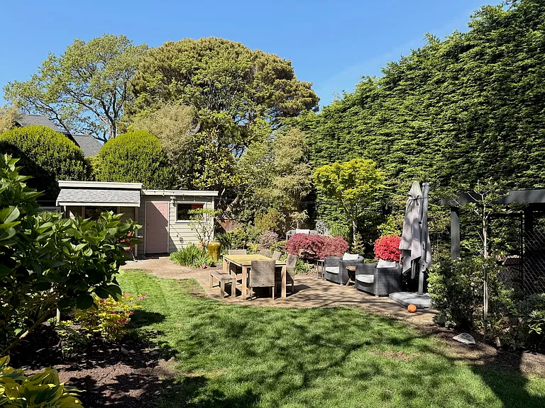 Back yard seating and BBQ