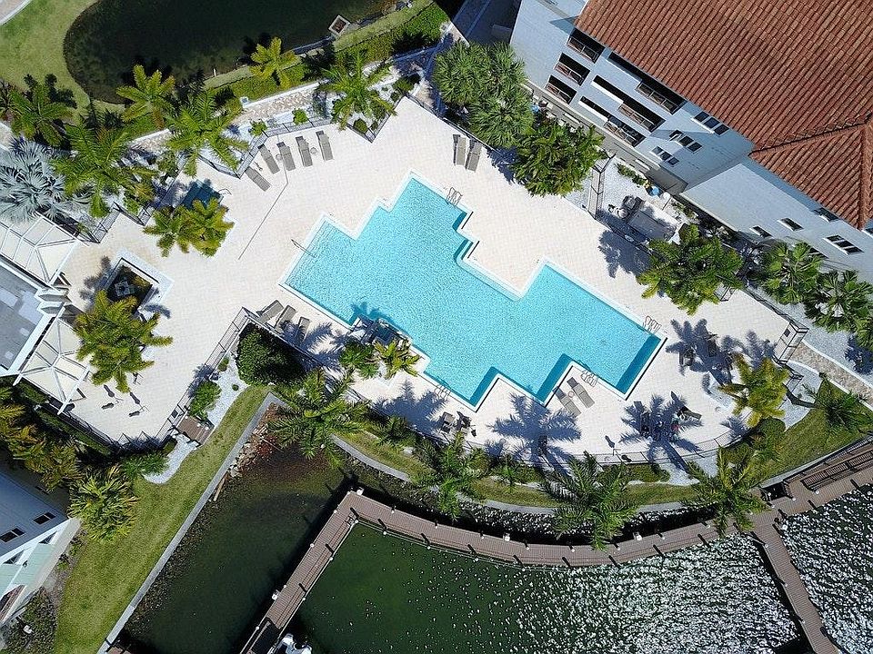 Drone view of pool