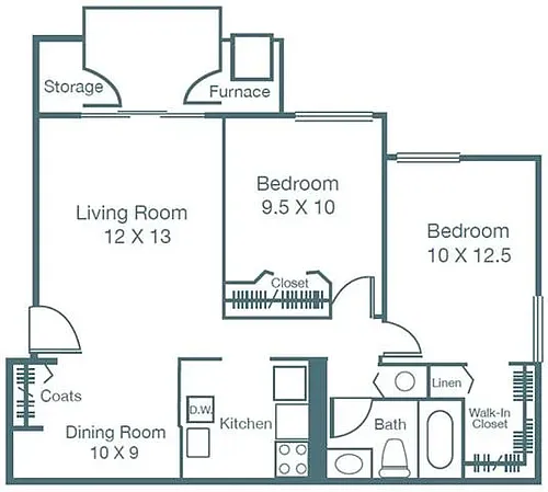 Floor plan 2 Bedroom