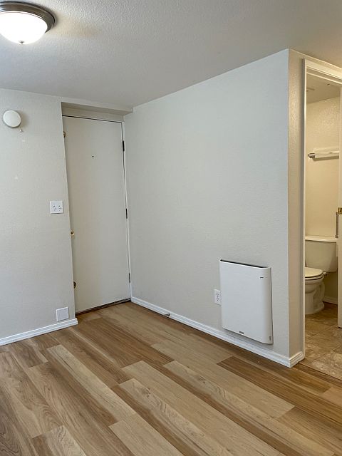 Bedroom back door new heater Apt C