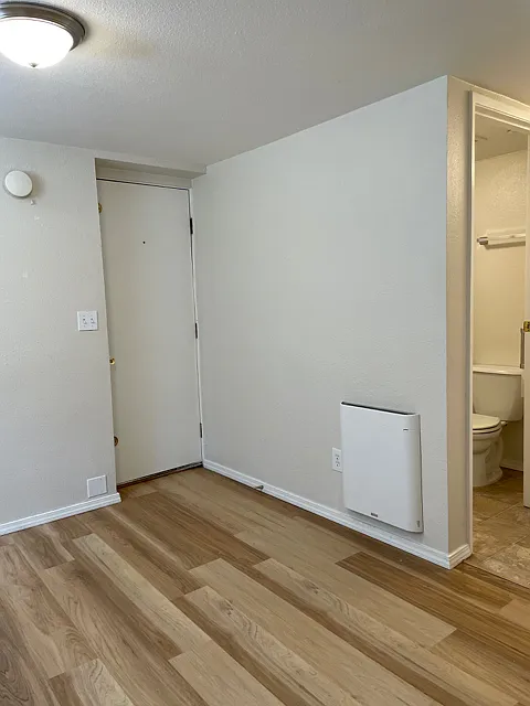 Bedroom back door new heater Apt C