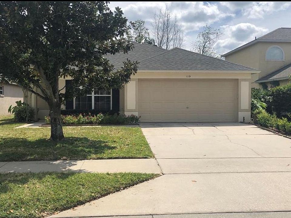 Front view with attached 2 car garage