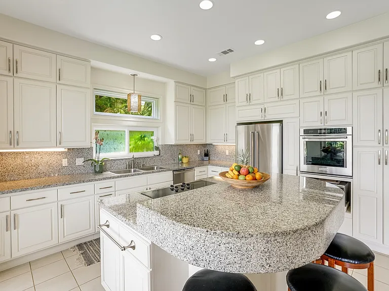 fully equipped gourmet kitchen with premium appliances