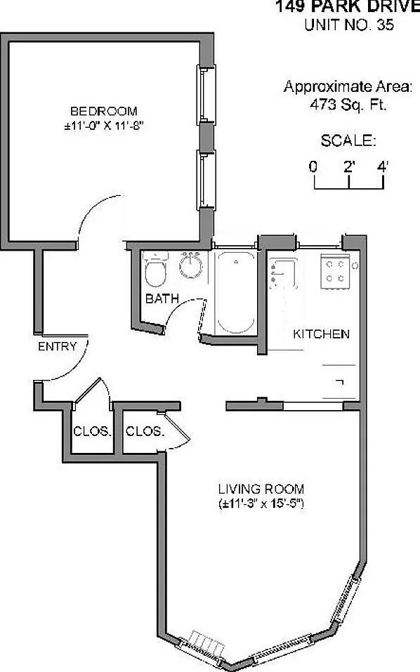 Gas, heat and hot water included! Great Fenway 1-Bed — Photo 1