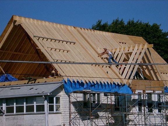 Framing of new floor and roof