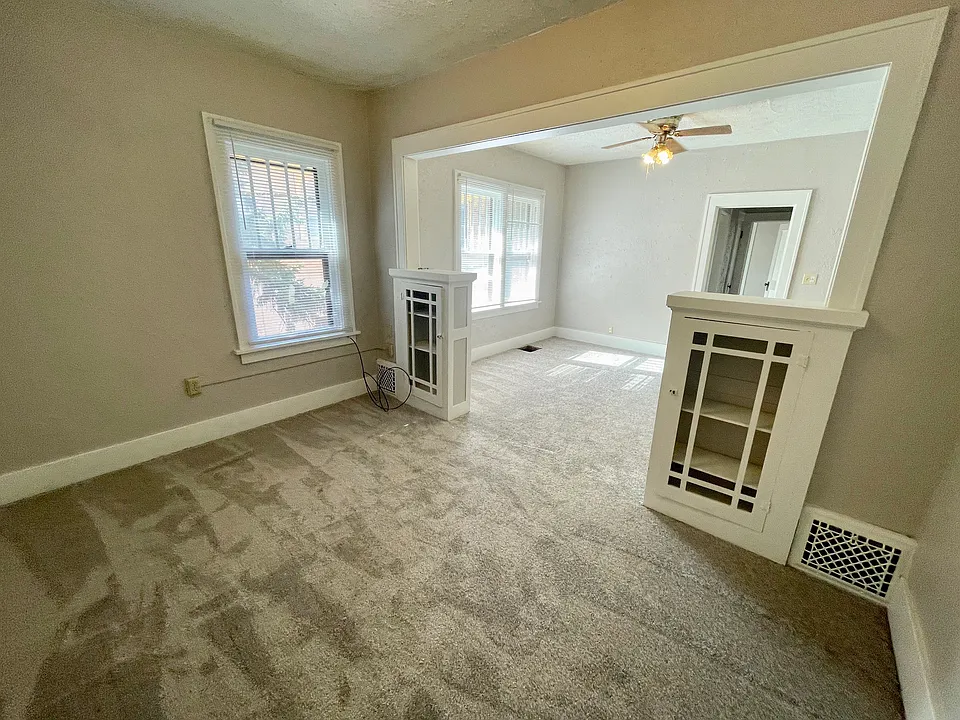 Living Room/Dining Room with Built-ins.