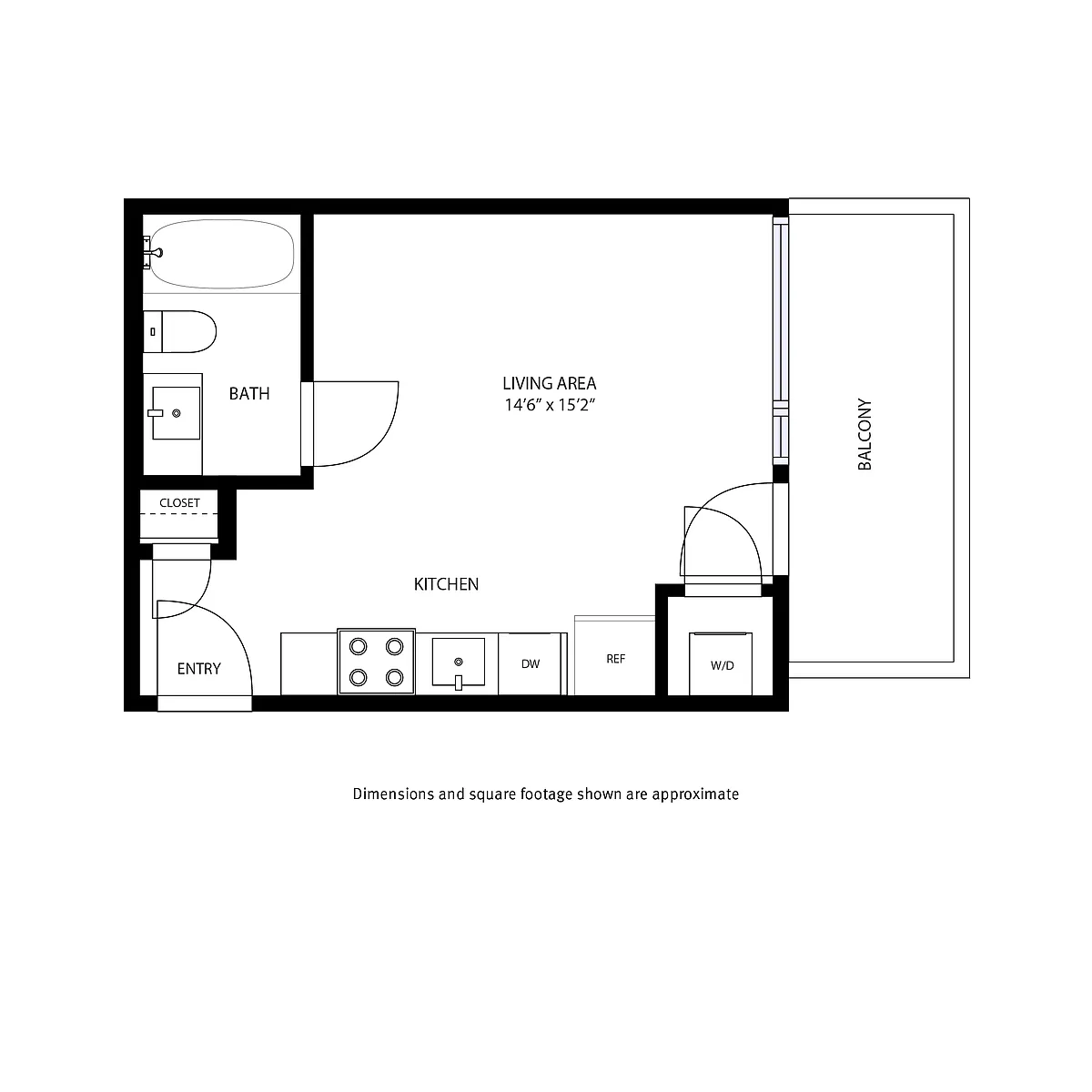 Floor plan Studio B