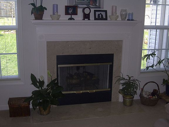 Marble fireplace