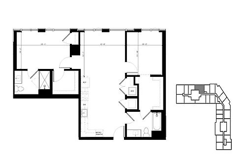 Floor plan C4 2 Bedroom