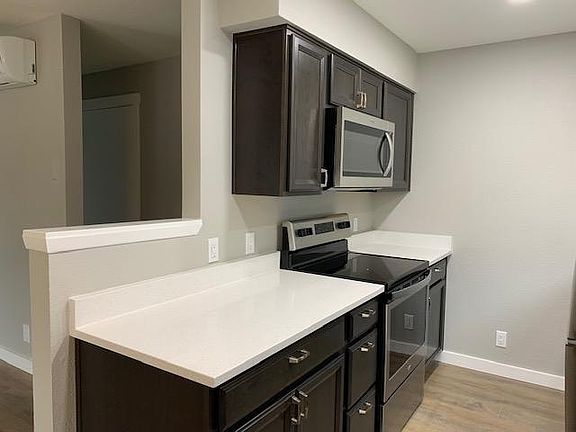 Kitchen looking out to living room