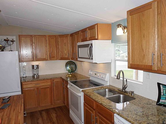 All wood cabinets, granite.