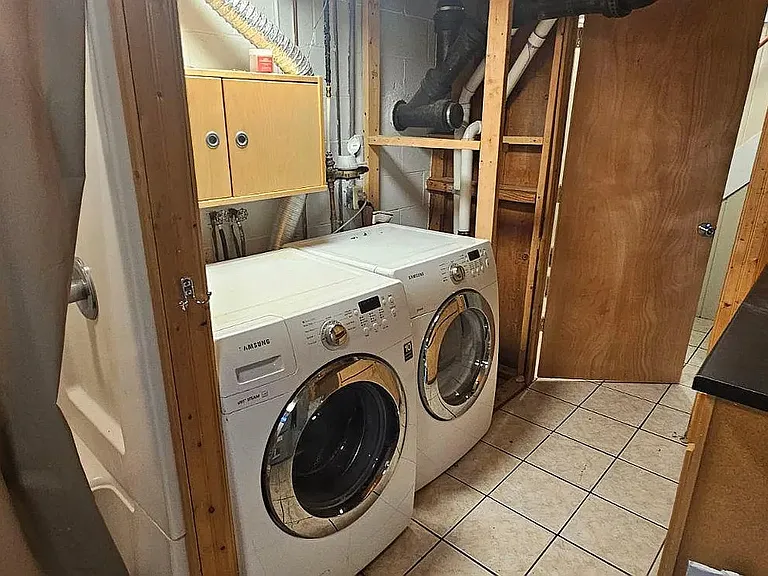 Basement bathroom and laundry room
