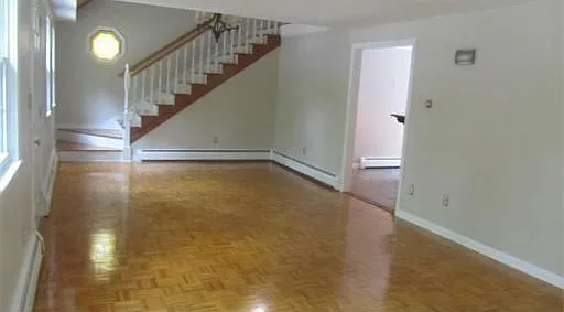 Open living room and dining room
