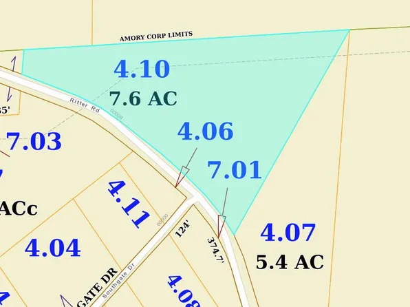 Ritter Rd, Amory, MS 38821