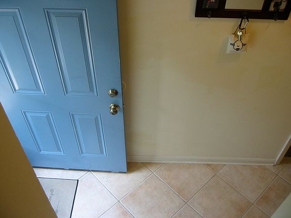 Entry door from stair landin