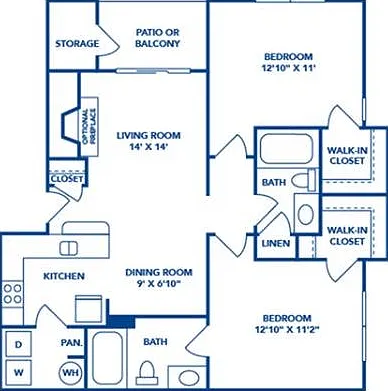 2 Bedroom | 2 Bath | 954 SF 2 Bedroom | 2 Bath | 954 SF