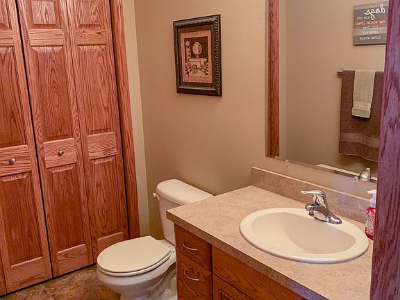 1/2 bath with large closet