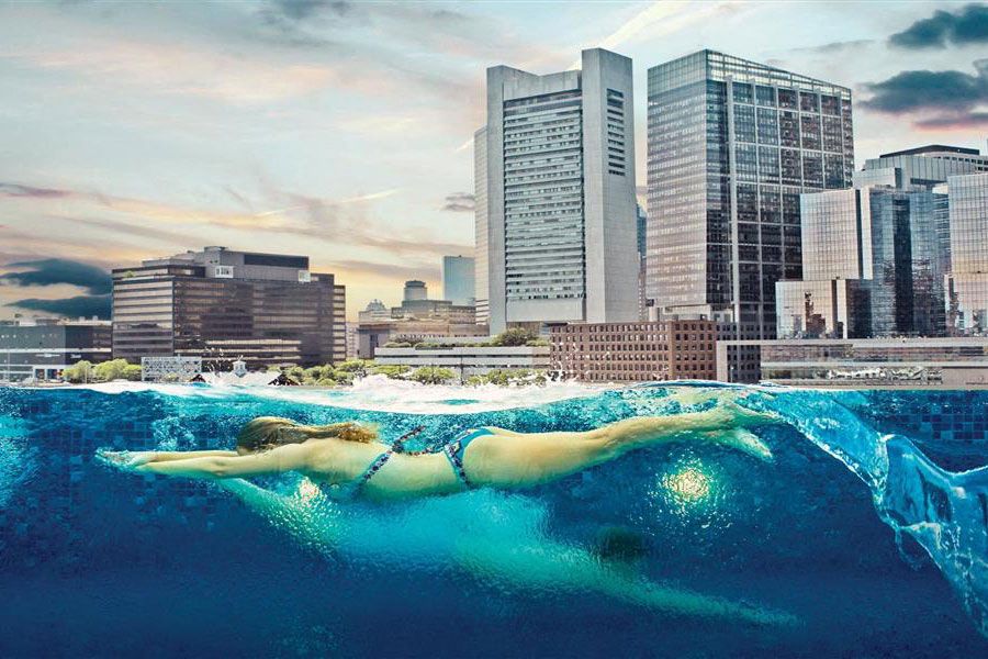 Pool with City View