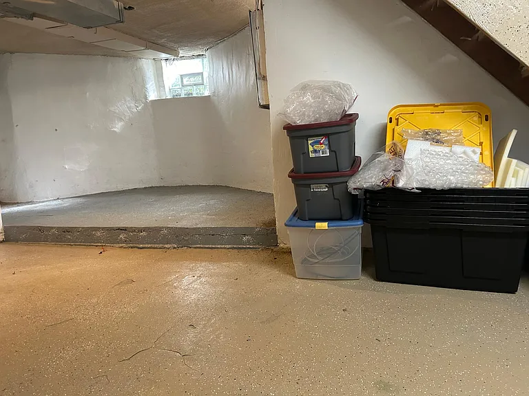 Basement is spacious and clean